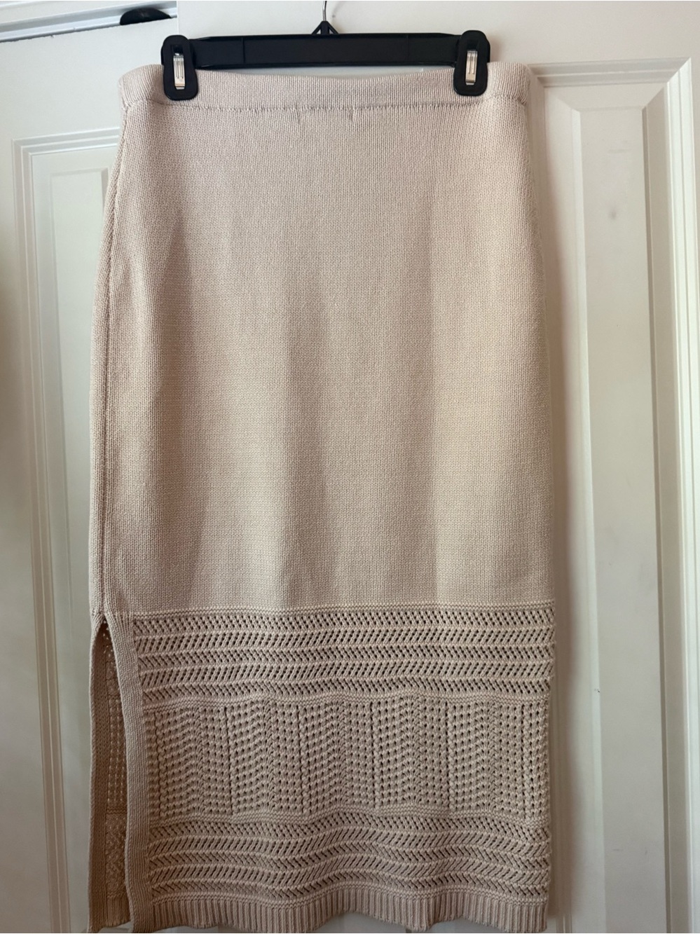 Rachel Zoe Cotton-Blend Open-Knit Sweater Top and Skirt Set Sz M - Picture 7 of 15